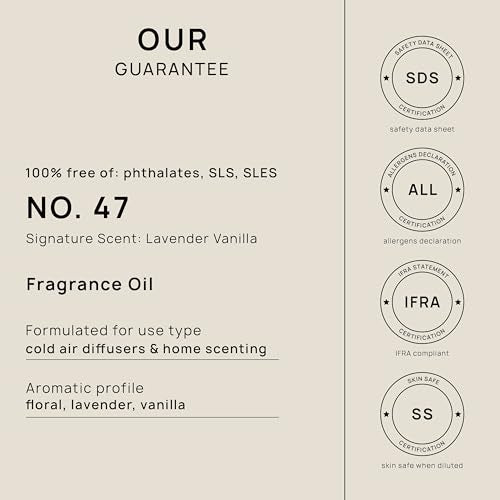 VINEVIDA [4 Fl Oz] Lavender Vanilla Fragrance Oil for Cold Air Diffusers, Essential Oils for Diffuser Oil Refill