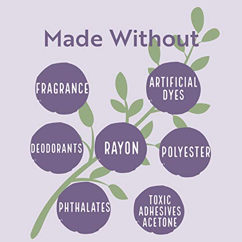 Claene Organic Cotton Cover Pads, Menstrual Large&Overnight Pads for Women, Unscented, Breathable