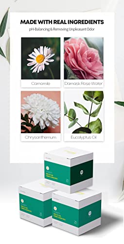 Oldam Feminine Flushable Wipes: 100% Vegan, pH-Balanced, Moisturizers & Essential Oils, Sensitive Skin