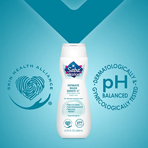 Saba Sensiti-V Intimate Wash, Feminine Hygiene Wash, 6.76 fl oz (Pack of 6)