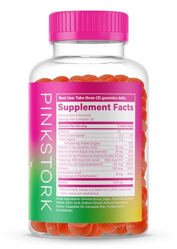 Pink Stork Fertility Gummies, Support Conception and Hormone Balance for Women with Inositol