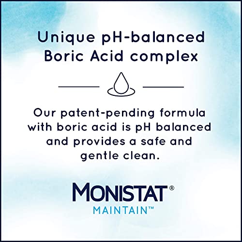 Monistat Boric Acid Feminine Cleanser, Fragrance Free Feminine Wash, 16 Fl Oz, 1 Pack