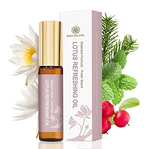 Don Du Ciel Organic and Kid-Friendly Lotus Essential Oil Blend Roll On for Stress Relief and Itch Relief