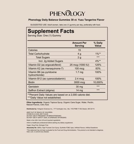 Phenology Daily Balance – Menopause Supplement for Women – Helps Minimize Hot Flashes