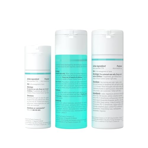 Proactiv 3 Step Acne Treatment - Benzoyl Peroxide Face Wash, Repairing Acne Spot