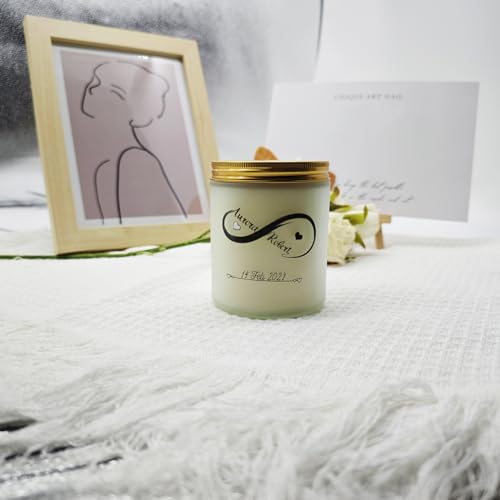 KKUUOO Valentine’s Day Scented Candle,Romantic Jar Candle Gift for Him Her,Valentine’s Day Gifts