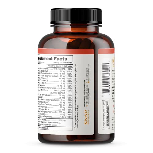 Snap Supplements Prenatal Vitamin with Iron, Vitamin B12, Folic Acid, Botanical Blend