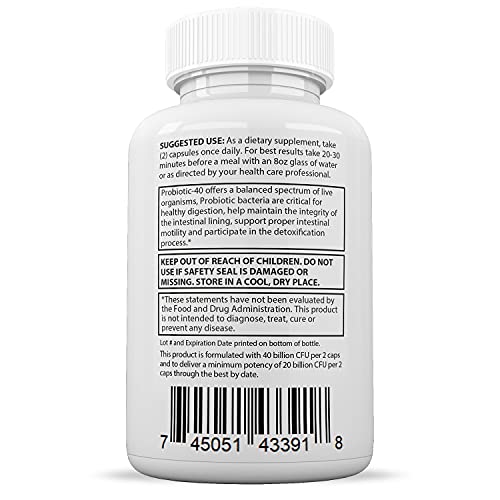 Justified Laboratories (2 Pack) Clear Nails Plus Max Pills 40 Billion CFU Probiotic Supports