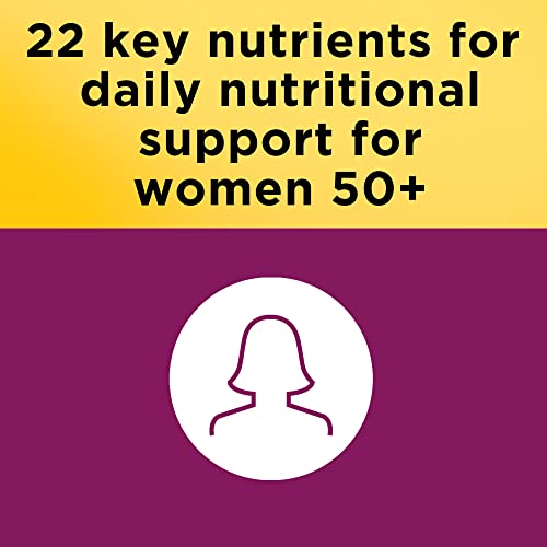 Nature Made Multivitamin For Her 50+ with No Iron, Womens Multivitamin for Daily Nutrition