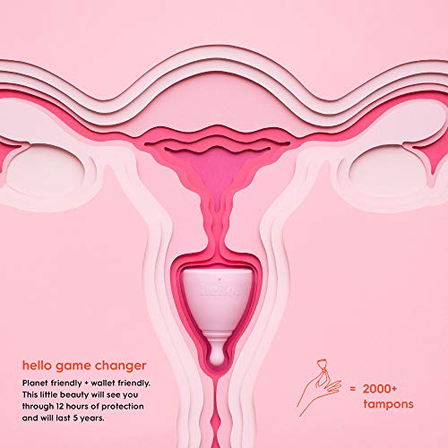 The Hello Cup Extra Small Menstrual Cup, BPA Free, Reusable, Hypoallergenic, Recyclable