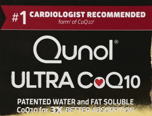 Qunol CoQ10 100mg Softgels, Ultra CoQ10 100mg, 3x Better Absorption, Antioxidant