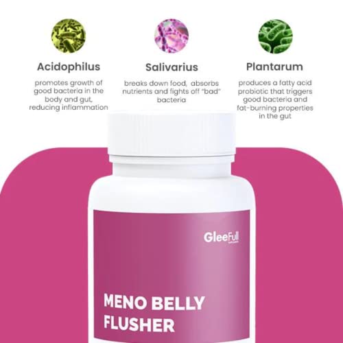 GleeFull Meno Belly Flusher - Menopause Supplements for Women - Hormone Balance