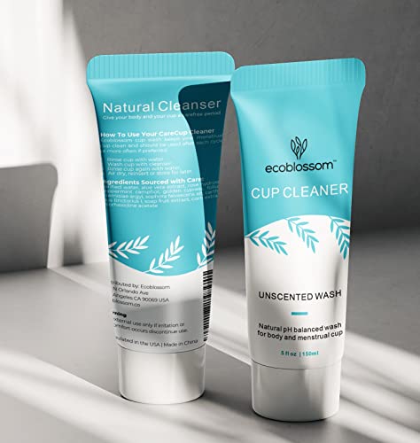 Ecoblossom Complete Menstrual Cup Kit - Small & Large Reusable Period Cups, Silicone Sterilizer