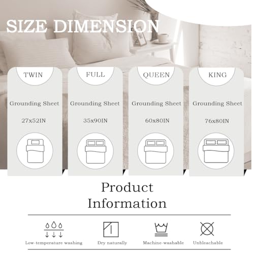 Grounding Sheet, Grounding Mat for Bed with Grounding Cord, Reduce Painful, Inflammation