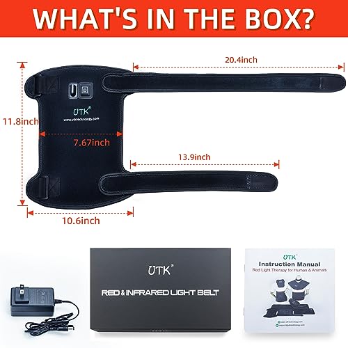 UTK Red Light Therapy for Body, 162Pcs 660nm Red Light & 54Pcs 850nm Near Infrared Light Therapy Belt