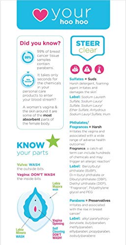 healthy hoohoo Gentle Feminine Foaming Cleanser - All Natural, Paraben- and Fragrance-free (5 fl oz)