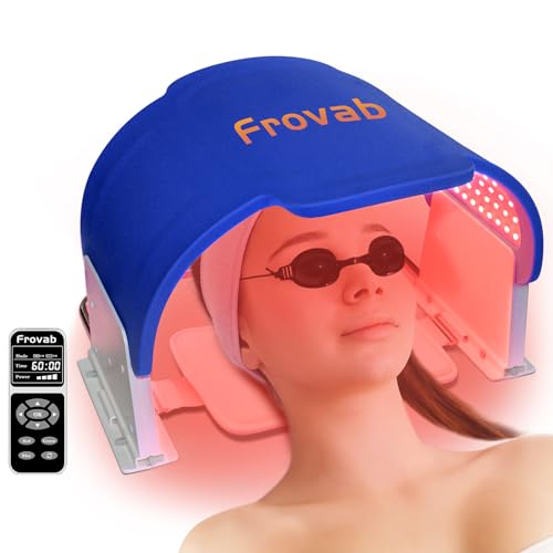 Frovab 7 in 1 Colors LED Light Therapy Mask, Red & Blue Face Mask Light Therapy, Portable & Flexiable