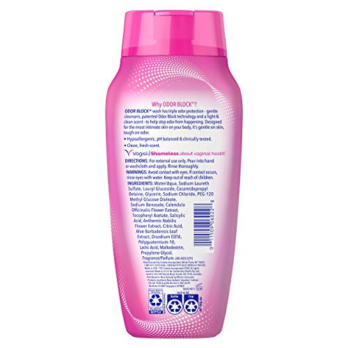 Vagisil Feminine Wash for Intimate Area Hygiene, Odor Block, Gynecologist Tested