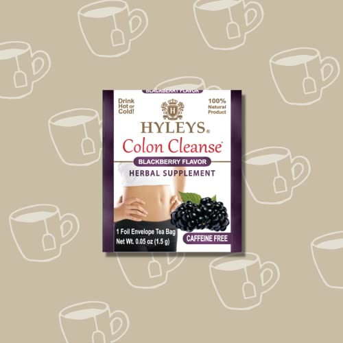 Hyleys Colon Cleanse Tea Blackberry Flavor - 50 Tea Bags (1 Pack)