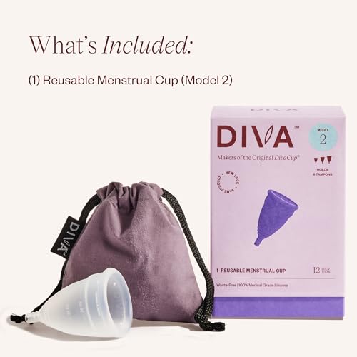 DivaCup - BPA-Free Reusable Menstrual Cup - Leak-Free Feminine Hygiene - Tampon and Pad