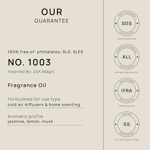 VINEVIDA [4 Fl Oz] Scent NO. 1003 Fragrance Oil for Cold Air Diffusers, Aromatic