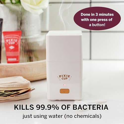 Pixie Menstrual Cup Sterilizer + Large & Small Pixie Disc - Kill 99.9% of Germs with Menstrual Cup