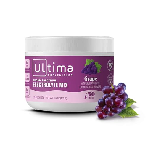 Ultima Replenisher Daily Electrolyte Drink Mix – Grape, 30 Servings – Hydration Powder 