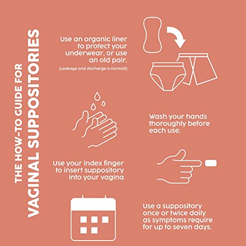 MOMOTARO APOTHECA 14 Organic Vaginal Suppositories Alternative, Fast Acting, Alleviate Dryness