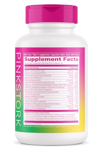Pink Stork Fertility Supplements for Women - Support Ovulation, Conception