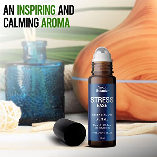 Stress Ease Essential Oil Roll On Blend 10ml - Natural Stress Relief Essential Oils Roll