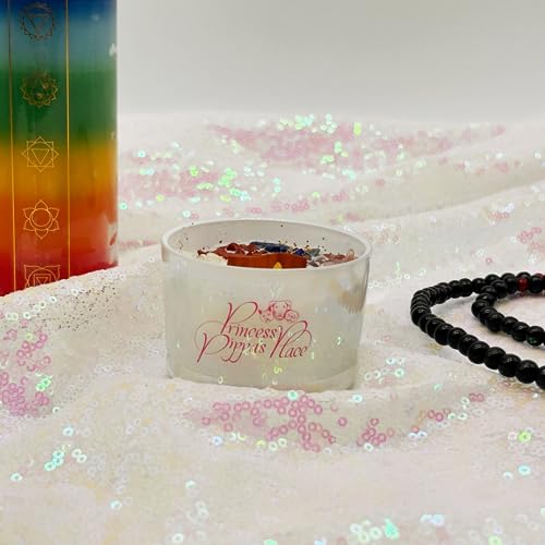 Princess Pippa's Place Healing Candles with Crystals Inside- Natural Soy Wax 7 Stones Crystal Candle Jar