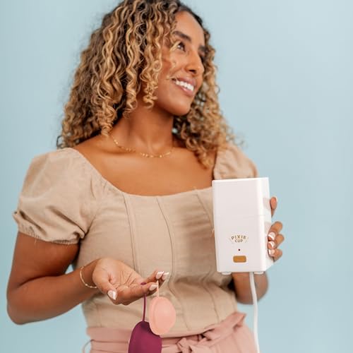 Pixie Menstrual Cup Sterilizer + Large & Small Pixie Disc - Kill 99.9% of Germs with Menstrual Cup
