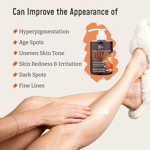 BLOOM Vitamin C Cream + Collagen Cream Body Lotion & Face Moisturizer 2PC Skincare