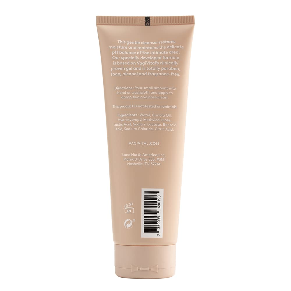 VagiVital V-Cleanser Moisturizing Daily Feminine Wash for Intimate Area, Soap-Free, Fragrance Free