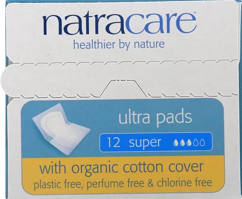 Natracare Pads Ultra Super Wings, 12 ct