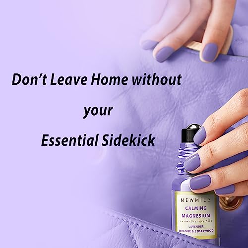 Calm Magnesium Roller Lavender Orange Cedarwood Essential Oil Roll On Calming Aromatherapy Self Care