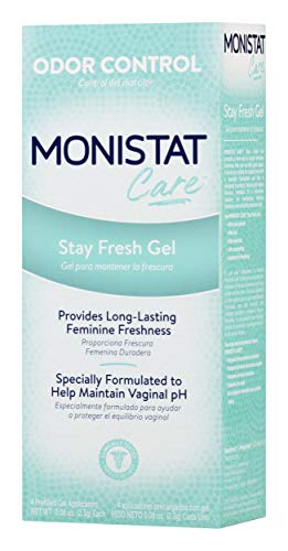 Monistat Stay Fresh Gel, Odor Eliminating Gel for Feminine Care, Fragrance Free Vaginal Gel, Prefilled