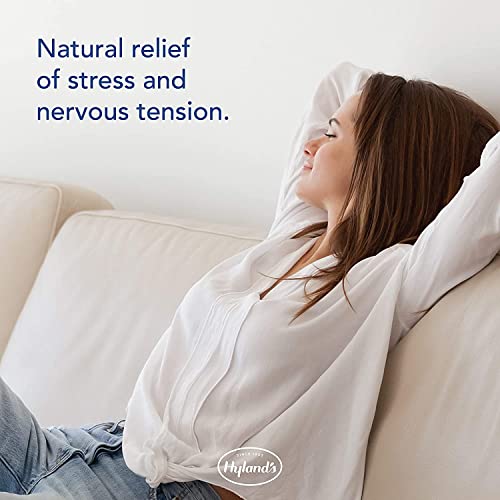 Hyland's Naturals Nerve Tonic Stress Relief Tablets, Natural Relief of Restlessness, Nervousness