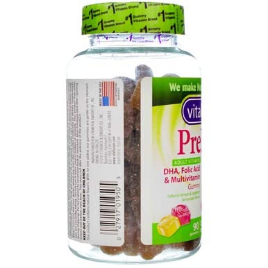 Vitafusion PreNatal Dietary Supplement, Lemon & Raspberry Lemonade Flavors 90 ea (Pack of 7)