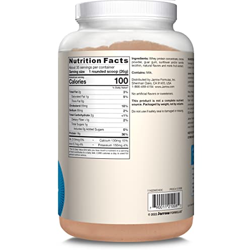 Jarrow Formulas Whey Protein With 18 g of Protein, 3.8 g of BCAAs, & Glutamine, Dietary