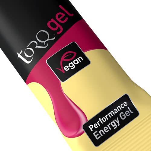 Torq Energy Gel Raspberry Ripple - Sports, Cycling, Running Gels with 30 g Carbohydrates