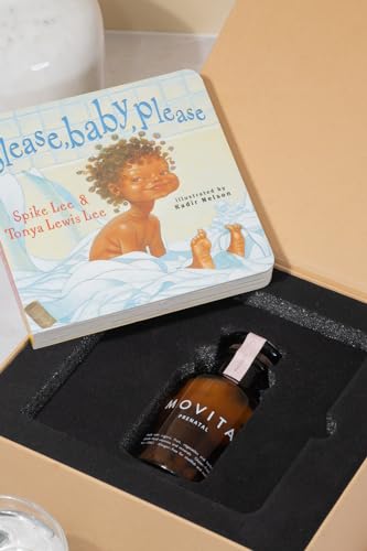 Movita Prenatal Gift Set with Prenatal Vitamin Bottle and Please, Baby, Please Book