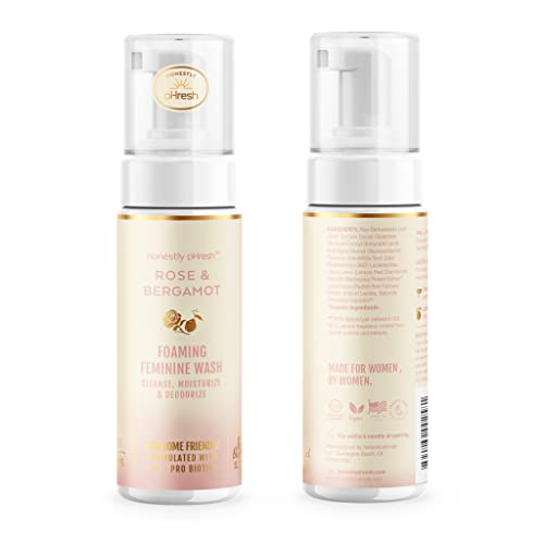 Honestly pHresh Natural Prebiotic & Probiotic Foaming Feminine Wash, pH Balanced with Essential Minerals