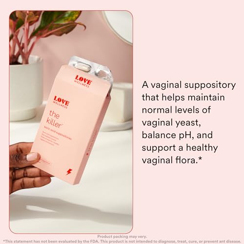 Love Wellness Boric Acid Suppositories for Women, The Killer | Vaginal Suppository for Healthy pH Balance