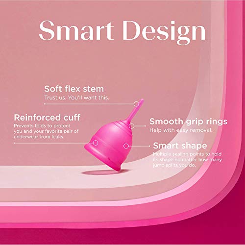 Saalt Teen Menstrual Cup - Best Sensitive Reusable Cup - Wear for 12 Hours - Tampon and Pad Alternative