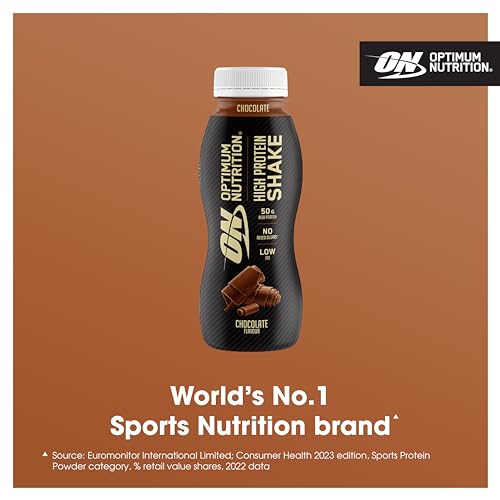 Optimum Nutrition High Protein Shake Bottles, Ready To Drink Healthy Snacks, No added