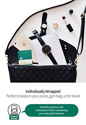 Oldam Feminine Flushable Wipes: 100% Vegan, pH-Balanced, Moisturizers & Essential Oils, Sensitive Skin