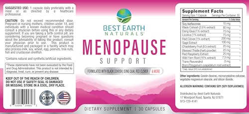 Menopause Support for Hot Flashes, Mood Swings, Night Sweats, Healthy Hormone Levels and More