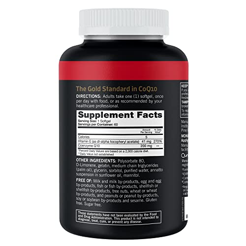 Qunol CoQ10 200mg Softgels, Ultra CoQ10 - Ultra High Absorption Coenzyme Q10 Supplem