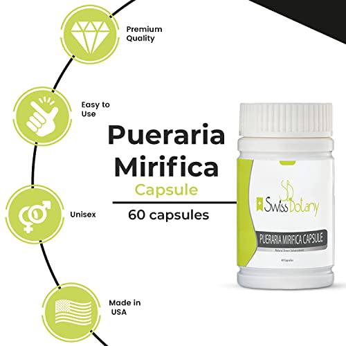 Swiss Botany Organic Pueraria Mirifica Breast Enhancement Pills for Women